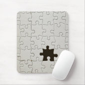Ontbrekend Jigsee Puzzle Piece White Muismat (Met muis)