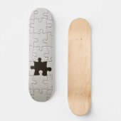 Ontbrekend Jigsee Puzzle Piece White Skateboard (Voorkant)
