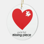 Ontbrekend onderdeel van mijn hartartikelen keramisch ornament (Links)
