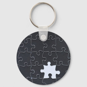 Ontbrekend Puzzelstuk zwart Sleutelhanger