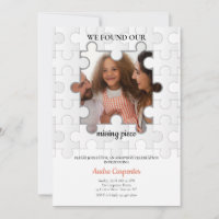 Ontbrekend stuk Foto Adoptie Uitnodiging