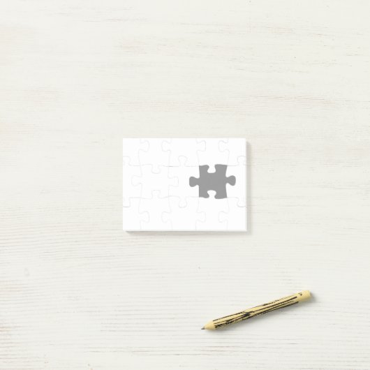 Ontbrekend stuk post-it® notes (Op bureau)