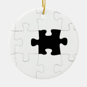 Ontbrekend stuk puzzelstuk keramisch ornament