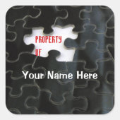 Ontbrekend stuk puzzelstuk vierkante sticker (Voorkant)