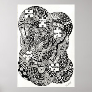 Ontbrekend stuk van de puzzel poster