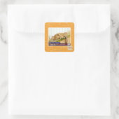 Ontbrekende berichten vierkante sticker (Tas)