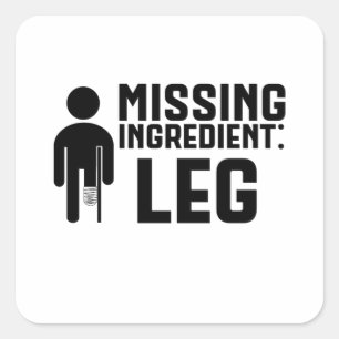 Ontbrekende ingrediënten vierkante sticker