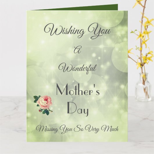 Ontbrekende Moederdag Kaart (Gele Bloem)