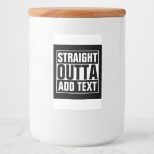 ONTBREKENDE OUTTA - voeg hier jouw tekst/eigen cre Voedselcontainer Etiket