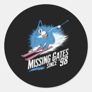 Ontbrekende Poorten Sinds 98 Alpineskiën Ronde Sticker