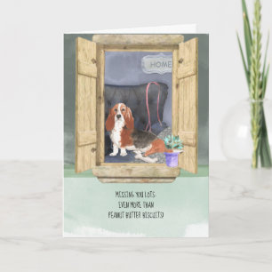 Ontbrekende U veel Basset Hound Dog bijWindow Kaart