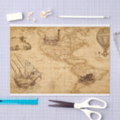 Ontdek Amerika  Kaart Tissuepapier (Craft)