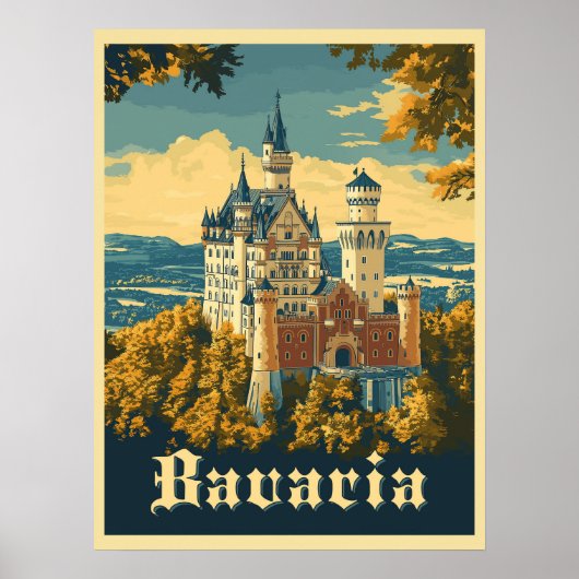 Ontdek Beieren: Kasteel Neuschwanstein Poster (Voorkant)