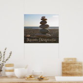 Ontdek Chiropractische gebalanceerde Rocks Poster (Keuken)