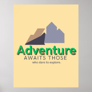 Ontdek de avonturenkunst poster