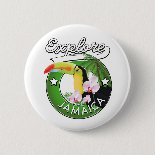 Ontdek de Bahamas logo Car Magnet Button (Voorkant)
