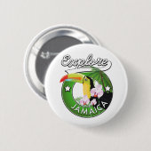 Ontdek de Bahamas logo Car Magnet Button (Voorkant /achterkant)