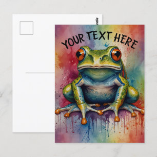 Ontdek de boeiende prachtige kikker briefkaart