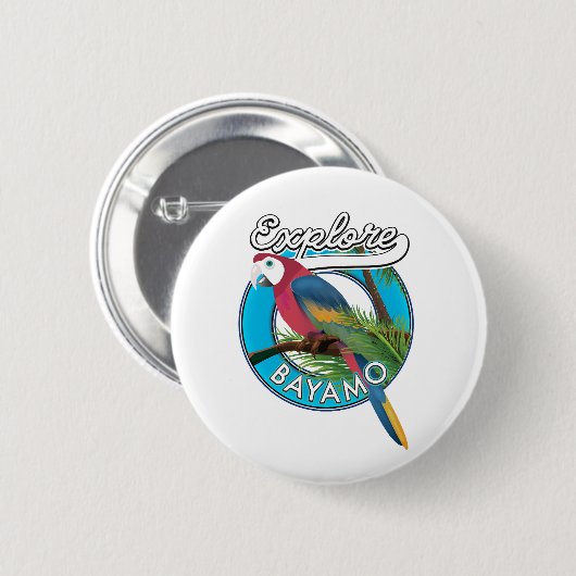 Ontdek de Button Hawaii retro logo (Voorkant /achterkant)