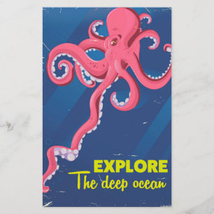 Ontdek de diepe oceaan briefpapier