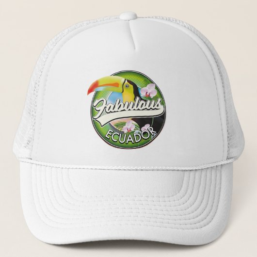 Ontdek de geweldige Ecuador-logo Trucker Pet (Voorkant)