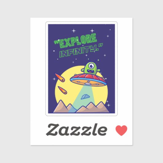 Ontdek de oneindigheid sticker (Vel)