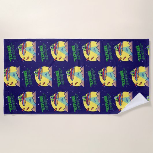 Ontdek de oneindigheid strandlaken (Voorkant)