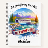Ontdek de overdekte brug van New Hampshire Notitieboek (Voorkant)
