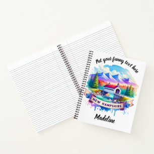 Ontdek de overdekte brug van New Hampshire Notitieboek