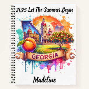 Ontdek de schilderachtig boomgaarden van Georgië Notitieboek