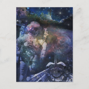 Ontdek de schoonheid van de ruimte briefkaart