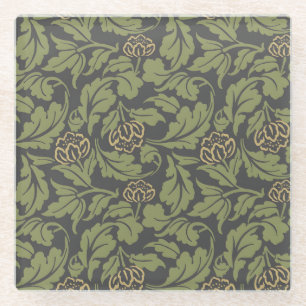 Ontdek de schoonheid van vintage bloemmotieven glazen onderzetter