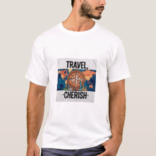Ontdek de wereld: avontuur en vreugde t-shirt