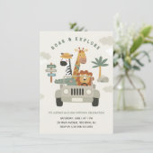 Ontdek de wilde dieren Safari Verjaardag Kaart (Staand voorkant)