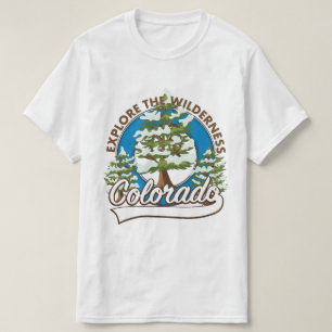 Ontdek de wilde natuur, Colorado Sierkussen T-shirt