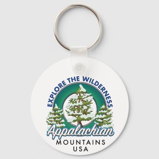 Ontdek de Wilderness Appalachian Mountains trave Sleutelhanger (Voorkant)