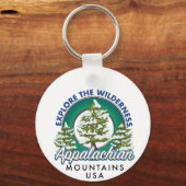 Ontdek de Wilderness Appalachian Mountains trave Sleutelhanger (Achterkant)