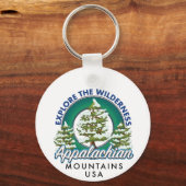 Ontdek de Wilderness Appalachian Mountains trave Sleutelhanger (Voorkant)