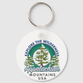 Ontdek de Wilderness Appalachian Mountains trave Sleutelhanger (Achterkant)