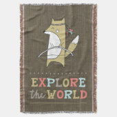 Ontdek de World Boho Fox Kinder Deken (Voorkant Verticaal)