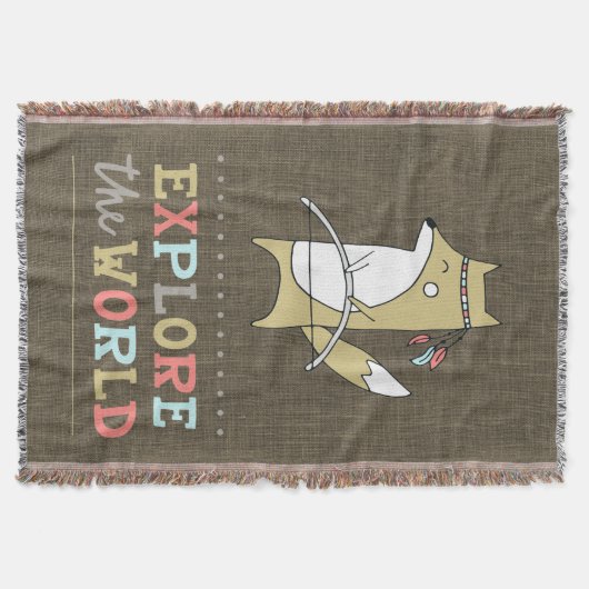 Ontdek de World Boho Fox Kinder Deken (Voorkant)