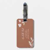 Ontdek + Dream Natural Tones en Floral Photo Bagagelabel (Achterkant verticaal)