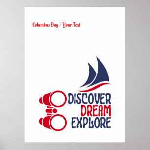 Ontdek droom verken bewerkbaar poster