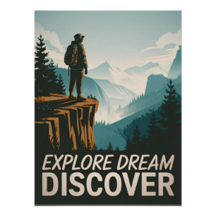 Ontdek droomontdekking perfect poster