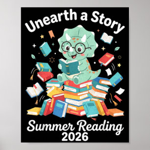 Ontdek een verhaal zomerlezen 2026 bibliotheek man poster
