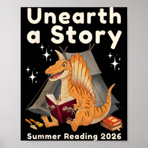 Ontdek een verhaal Zomerlezen 2026 Spinosaurus Poster