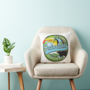 Ontdek geweldige costa rica logo kussen