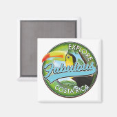 Ontdek geweldige costa rica logo magneet (Voorkant / Achterkant)