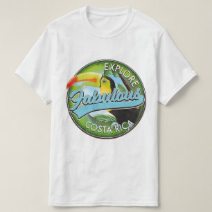 Ontdek geweldige costa rica logo t-shirt