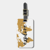 Ontdek Gold Bagagelabel (Voorkant verticaal)